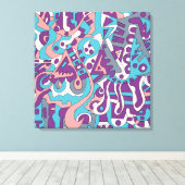 Moderne abstracte tekening canvas afdruk (Insitu (Houten vloer))