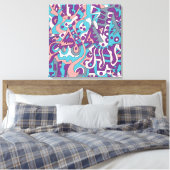 Moderne abstracte tekening canvas afdruk (Insitu (Slaapkamer))