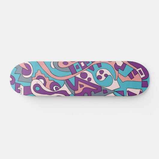 Moderne abstracte tekening persoonlijk skateboard (Horizontaal)