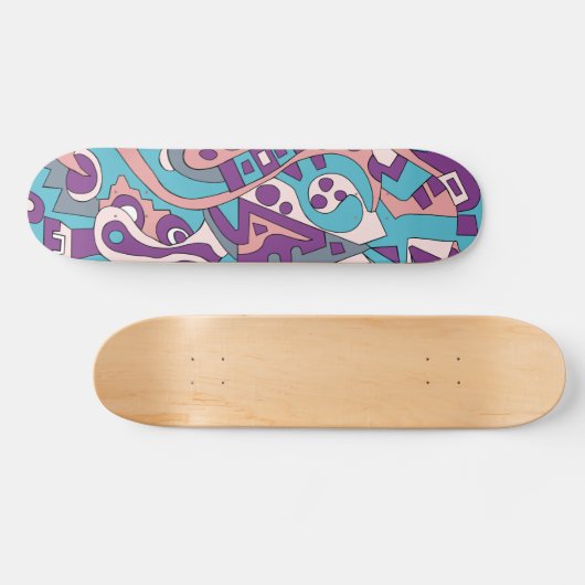 Moderne abstracte tekening persoonlijk skateboard (Horizontaal)