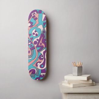 Moderne abstracte tekening persoonlijk skateboard