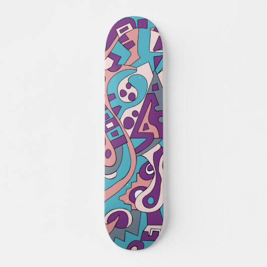 Moderne abstracte tekening persoonlijk skateboard (Voorkant)