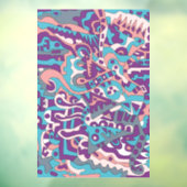 Moderne abstracte tekening raamsticker (Vel 3)