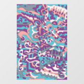 Moderne abstracte tekening raamsticker (Vel)