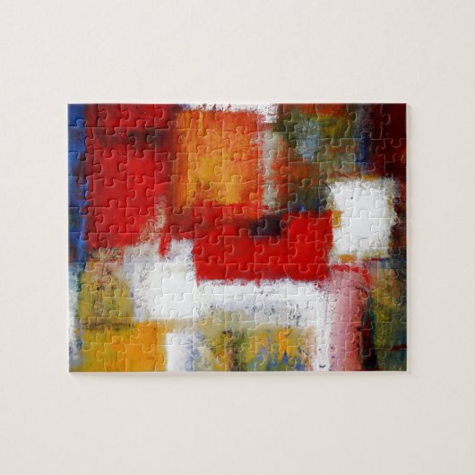 Moderne Abstracte tekenverf Legpuzzel (Horizontaal)