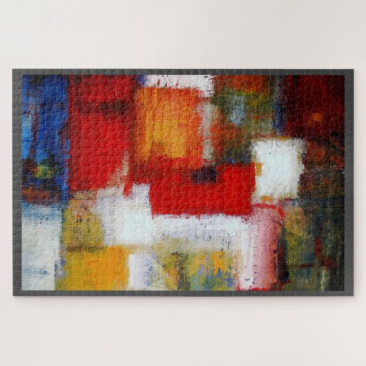 Moderne Abstracte tekenverf Legpuzzel (Horizontaal)