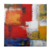 Moderne Abstracte tekenverf Tegeltje (Voorkant)