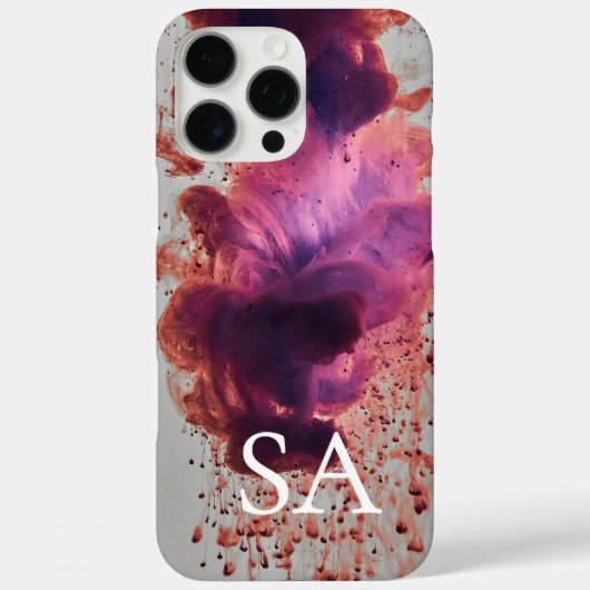 Moderne Abstracte telefoonhoes met Initialen en na Case-Mate iPhone Case (Achterkant)