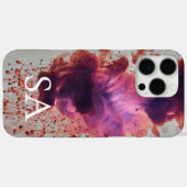 Moderne Abstracte telefoonhoes met Initialen en na Case-Mate iPhone Case (Achterkant (horizontaal))