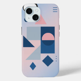 Moderne Abstracte telefoonhoes met levendige kleur iPhone 15 Case