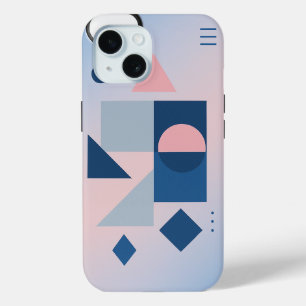 Moderne Abstracte telefoonhoes met levendige kleur iPhone 15 Case