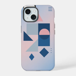 Moderne abstracte telefoonhoes met levendige kleur iPhone 15 case