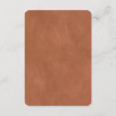 Moderne Abstracte Terra Cotta bruiloft receptie Informatiekaartje (Achterkant)