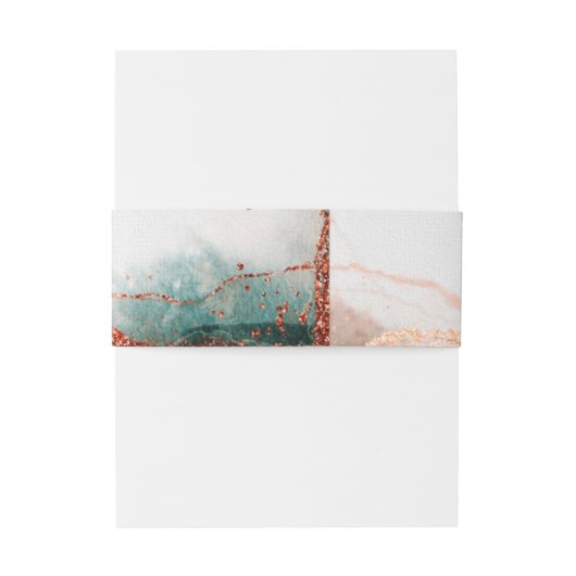 Moderne Abstracte Terra Cotta herfstbruiloft Uitnodigingen Wikkel (Achterkant Voorbeeld)