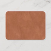 Moderne Abstracte Terra Cotta Trouwwebsite RSVP Informatiekaartje (Achterkant)