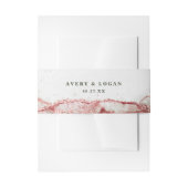 Moderne Abstracte Terra Rosa Roze bruiloft Uitnodigingen Wikkel (Voorkant Voorbeeld)