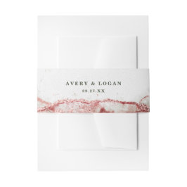 Moderne Abstracte Terra Rosa Roze bruiloft Uitnodigingen Wikkel