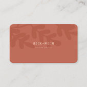 Moderne Abstracte terracotta Bruine Botanische Bla Visitekaartje (Voorkant)