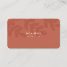 Moderne Abstracte terracotta Bruine Botanische Bla