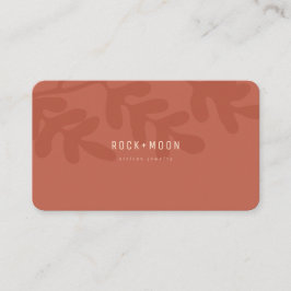 Moderne Abstracte terracotta Bruine Botanische Bla Visitekaartje