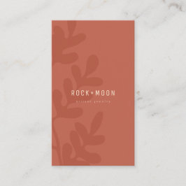Moderne Abstracte terracotta Bruine Botanische Bla Visitekaartje