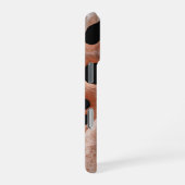 Moderne Abstracte Terracotta iPhone Hoes Hoesje (Rechterkant)