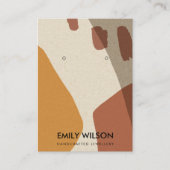 MODERNE ABSTRACTE TERRACOTTA KUNST OORBEL DISPLAY VISITEKAARTJE (Voorkant)