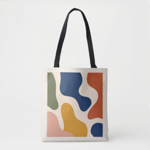 Moderne Abstracte Terracotta Oker Vormige Boodscha Tote Bag