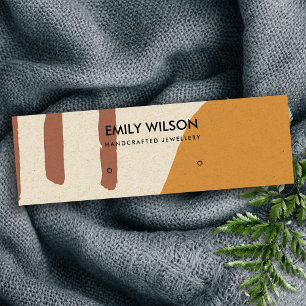 MODERNE ABSTRACTE TERRACOTTA RODE KUNST STUD DISPL MINI VISITEKAARTJE