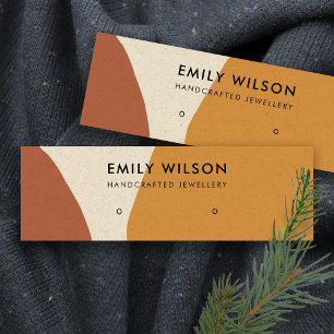 MODERNE ABSTRACTE TERRACOTTA RODE KUNST STUD DISPL MINI VISITEKAARTJE