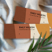 MODERNE ABSTRACTE TERRACOTTA RODE KUNST STUD DISPL MINI VISITEKAARTJE