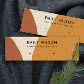 MODERNE ABSTRACTE TERRACOTTA RODE KUNST STUD DISPL MINI VISITEKAARTJE