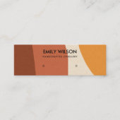 MODERNE ABSTRACTE TERRACOTTA RODE KUNST STUD DISPL MINI VISITEKAARTJE (Voorkant)