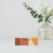 MODERNE ABSTRACTE TERRACOTTA RODE KUNST STUD DISPL MINI VISITEKAARTJE (Staand voorkant)