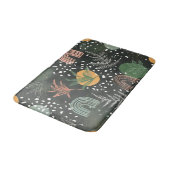 Moderne Abstracte Terrazzo & Botanische Collage  Badmat (Gekanteld)