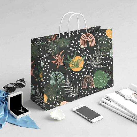 Moderne Abstracte Terrazzo & Botanische Collage  Groot Cadeauzakje