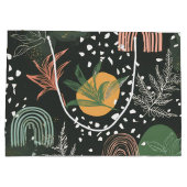 Moderne Abstracte Terrazzo & Botanische Collage  Groot Cadeauzakje (Achterkant)