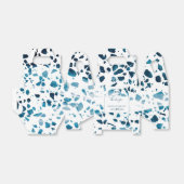 Moderne Abstracte terrazzo mosaic Blue Wedding Bedankdoosjes (Uitgevouwen)