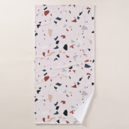 Moderne Abstracte Terrazzo Patroon uit het Midden  Badhanddoek