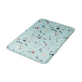Moderne Abstracte Terrazzo Patroon uit het Midden  Badmat (Gekanteld)