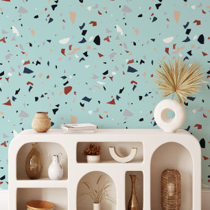 Moderne Abstracte Terrazzo Patroon uit het Midden Behang