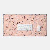Moderne Abstracte Terrazzo Patroon uit het Midden  Bureaumat (Keyboard & Muis)