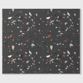 Moderne Abstracte Terrazzo Patroon uit het Midden  Cadeaupapier (Vlak)