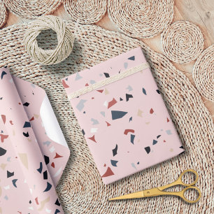 Moderne Abstracte Terrazzo Patroon uit het Midden  Cadeaupapier