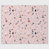 Moderne Abstracte Terrazzo Patroon uit het Midden Cadeaupapier (Vlak)