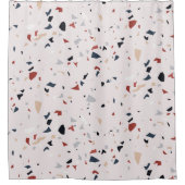 Moderne Abstracte Terrazzo Patroon uit het Midden  Douchegordijn (Voorkant)