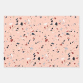 Moderne Abstracte Terrazzo Patroon uit het Midden Inpakpapier Vel (Voorkant 3)