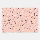 Moderne Abstracte Terrazzo Patroon uit het Midden Inpakpapier Vel (Voorkant 2)