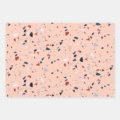 Moderne Abstracte Terrazzo Patroon uit het Midden Inpakpapier Vel (Voorkant)