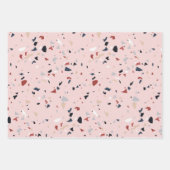 Moderne Abstracte Terrazzo Patroon uit het Midden  Inpakpapier Vel (Voorkant 3)